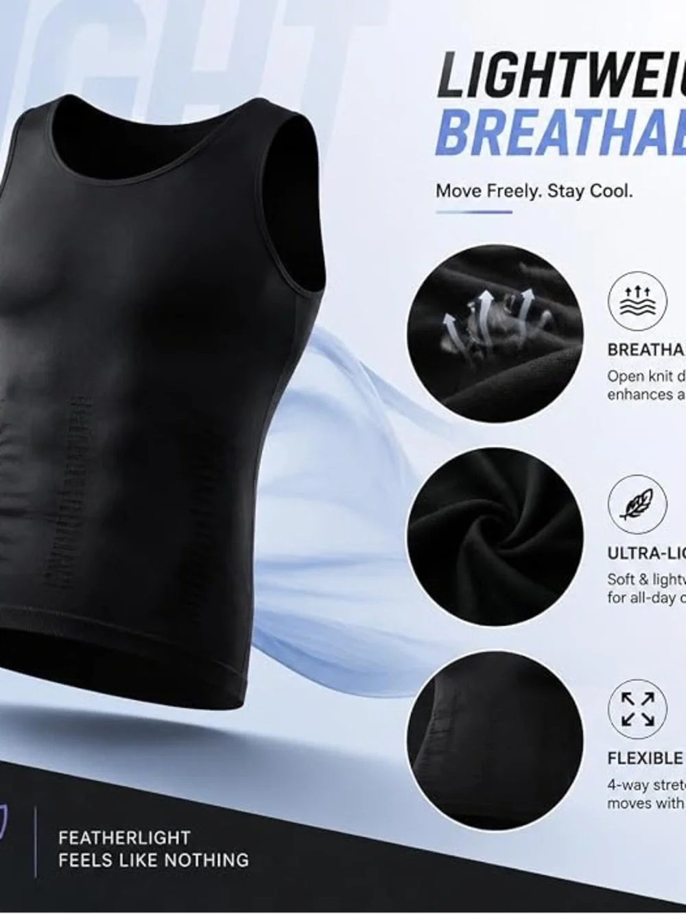 Men's Black Compression Tank Top